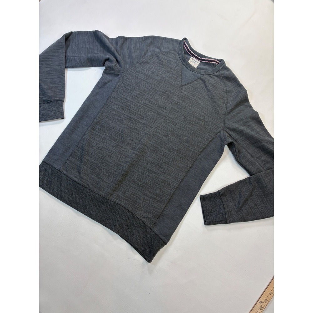 Champion Men's Dark Gray Heathered Crewneck Sweatshirt Raglan Sleeve Size Medium